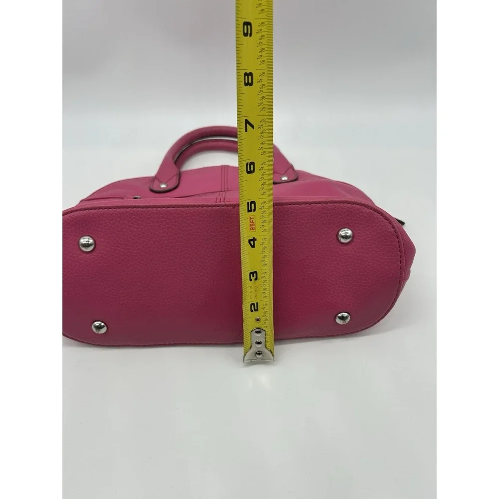 Vintage Tignanello Hot Pink Leather Mini Dome Satchel Handbag Y2K‎ Style Tassel
